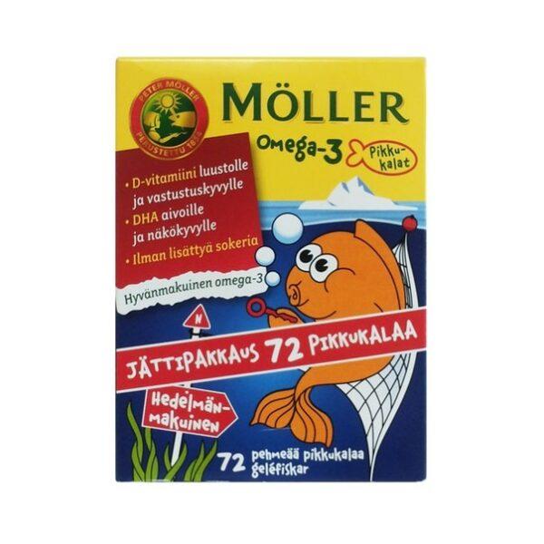 Рыбки Moller OMEGA-3 Омега-3 жирные кислоты и витамин D 72 шт