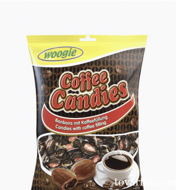 Конфеты леденцы вкус кофе Woogie Coffee Candies 150 г